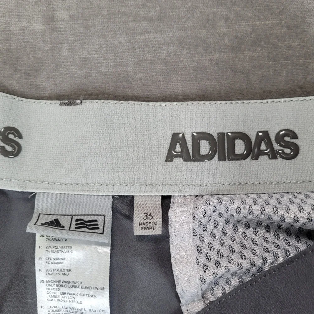 Adidas Golf Shorts Mens 36 Gray Ultimate365 Performance Stretch Flat Front